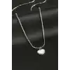 Kalp Sedef Lüks Çelik Kolye