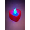 Kalp Şekilli Işıklı Mum 4 cm