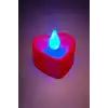Kalp Şekilli Işıklı Mum 4 cm