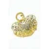 Kalp Taşlı Metal Mandal Toka 4 cm
