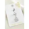 Kalp Zirkon Taşlı Çelik Piercing 1 Adet