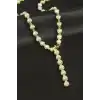 Kalp Zirkon Taşlı Çelik Y Kolye