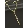 Kalp Zirkon Taşlı Y Kolye