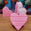 Kalpli Çikolata Not Defteri Pembe Renk