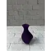 Kalpli Mor Mini Vazo 5 Cm Dekoratif Masa Üstü Aksesuar