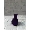 Kalpli Mor Mini Vazo 5 cm Dekoratif Masa Üstü Aksesuar