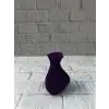 Kalpli Mor Mini Vazo 5 Cm Dekoratif Masa Üstü Aksesuar