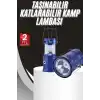 Kamp Lambası Solar Şarjlı Kızaklı Kamp Feneri Led Lamba Işıldak