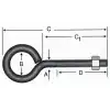 Kapalı Metrik Kanca M5 / 21x100 - 100 Adet