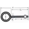 Kapalı Metrik Kanca M5 / 21x80 - 100 Adet