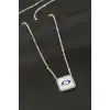 Kare Göz Zirkon Taşlı Kolye