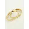 Kare Noktalı Halka Küpe 5,5 cm