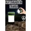 Katlanabilir Kamp Lambası Solar Fener Görünümlü 3 Kademeli Şarjlı