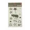 Kedi Yıldız Tattoo Dövme Sticker