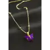 Kelebek Figürlü Polyester Kolye