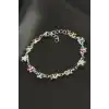 Kelebek Kristal Taşlı Çelik Bileklik