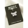 Kelebek Zirkon Taşlı Çelik Piercing 1 Adet