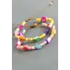 Kırık Doğaltaş Fimo Boncuk Bileklik