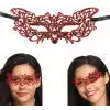 Kırmızı Dantel Masquerade Maskesi 9 No