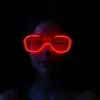 Kırmızı Led Işıklı Parti Gözlüğü - Neon 3 Modlu