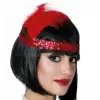 Kırmızı Renk Çarliston Saç Bandı