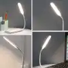 Kompakt USB Beyaz 14 Ledli 3 Kademeli Dokunmatik Okuma Lambası