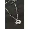 Köpek Zirkon Taşlı Kolye
