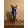 Koyu Rainbow Kedi Biblo Modern Salon Ve Raf Dekoru