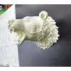 Krem Ayı Figürü Duvar Süsü Asılabilir Hediyelik Dekoratif 25x19 cm