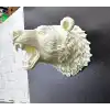 Krem Ayı Figürü Duvar Süsü Asılabilir Hediyelik Dekoratif 25x19 cm