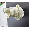 Krem Ayı Figürü Duvar Süsü Asılabilir Hediyelik Dekoratif 25x19 Cm