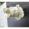 Krem Ayı Figürü Duvar Süsü Asılabilir Hediyelik Dekoratif 25x19 cm