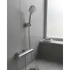 Krem Duş Başlığı Seti 4 Kademeli El Duşu Spiral Hortumlu Banyo Seti
