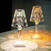 Kristal Abajur LED Kumandalı Ve Dokunmatik Masa Lambası