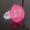 Kristal Tasarımlı Led Işıklı Pembe Yüzük