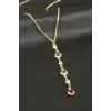 Kristal Taşlı Y Kolye