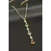 Kristal Taşlı Y Kolye