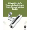 Krom Musluk Başlığı | 4ü 1 Arada Su Çıkışı | Kolay Montajlı