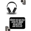 Kulak Üstü Kablosuz Bluetooth Kulaklık Yumuşak Süngerli Sd Kart Girişli