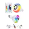Kumandalı Rgb Led Işık Bluetooth Hoparlör Ses Lambası Renkli Ampul