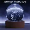 Lazer İşlemeli 3d Astronot Kristal Küre Led Işıklı Uzay Temalı Gece Lambası
