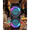 LED Işıklı Kablosuz Bluetooth Hoparlör USB TF Kart Destekli