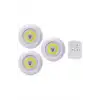 Led Lamba 3lü Uzaktan Kumandalı Yapışkanlı
