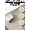 Led Lamba 3lü Uzaktan Kumandalı Yapışkanlı Beyaz Işık