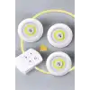 Led Lamba 3lü Uzaktan Kumandalı Yapışkanlı Beyaz Işık