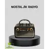 LED’li Nostaljik Bluetooth Hoparlör – Vintage Tasarım, Ahşap Doku