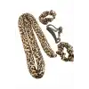 leopar Desenli Bugidi Saç Şekillendirici Sünger Set