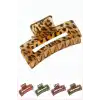 Leopar Desenli Dikdörtgen Mandal Toka 8 cm