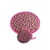 Leopar Desenli Kore Yelpaze 20 cm