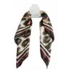 Leopar Desenli Saten Fular 50*50 cm